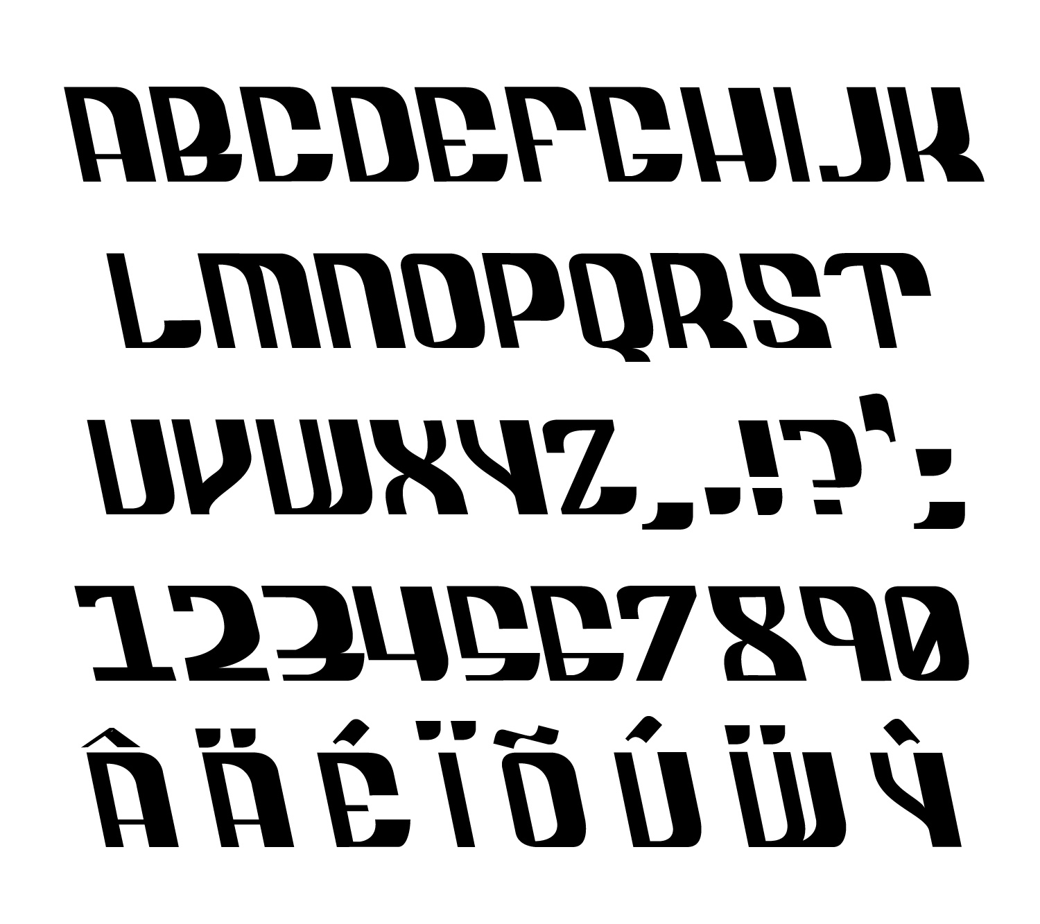 Sludge Pit Retro-Futuristic Font Sample.